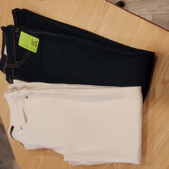 2 Pair Of NWOT Women's Angry Rabbit Skinny Jeans Size 25 White/Blue - Picture 8 of 10